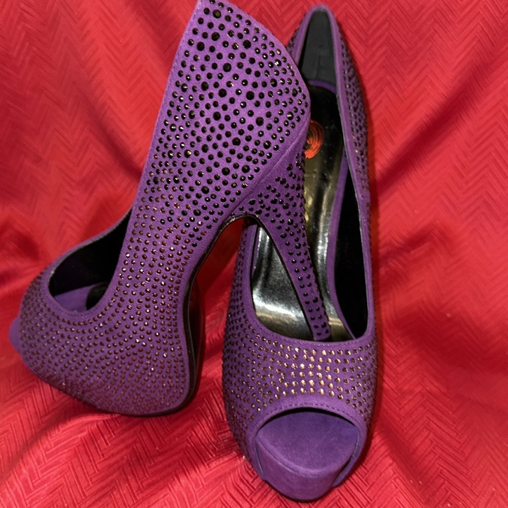 Red Circle 5.5” Purple Platform Stilettos. Size 9 - Picture 5 of 5